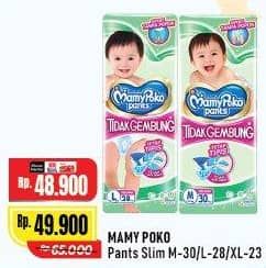 Promo Harga Mamy Poko Pants Xtra Kering Slim Tidak Gembung M30, L28, XL23 23 pcs - Alfamart