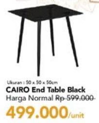 Promo Harga TRANSLIVING Cairo End Table  50 X 50 X 50 Cm  - Carrefour