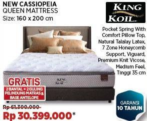 Promo Harga King Koil New Cassiopeia Queen Mattress 160x200cm  - COURTS