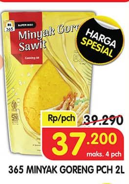 Promo Harga 365 Minyak Goreng 2000 ml - Superindo