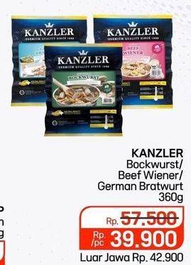 Promo Harga KANZLER Bockwurst/ Beef Wiener/ German Bratwurst 360g  - Lotte Grosir