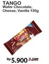 Promo Harga TANGO Long Wafer Cheese, Chocolate, Vanilla Milk 130 gr - Alfamart