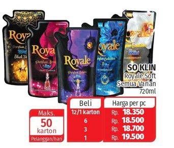 Promo Harga SO KLIN Royale Parfum Collection All Variants 720 ml - Lotte Grosir