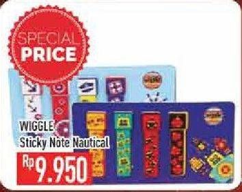 Promo Harga WIGGLE Sticky Note Nautical  - Hypermart