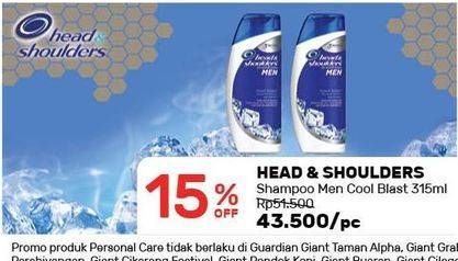 Promo Harga HEAD & SHOULDERS Men Shampoo  - Guardian