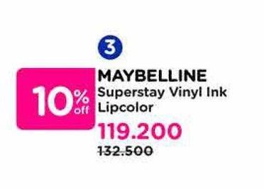 Promo Harga Maybelline Superstay Vinyl Ink  - Watsons