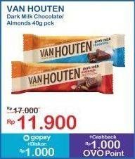 Promo Harga Van Houten Chocolate Milk Chocolate, Almonds 40 gr - Indomaret