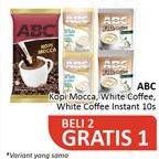 Promo Harga ABC Kopi White Coffee, Mocca per 10 sachet 20 gr - Alfamidi