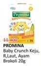 Promo Harga Promina 8+ Baby Crunchies Keju, Krim Ayam Brokoli, Seaweed per 3 box 20 gr - Alfamidi