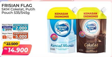 Promo Harga Frisian Flag Susu Kental Manis Cokelat, Putih 535 gr - Alfamart