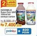 Promo Harga INDOMILK Susu Cair Botol All Variants 190 ml - Indomaret