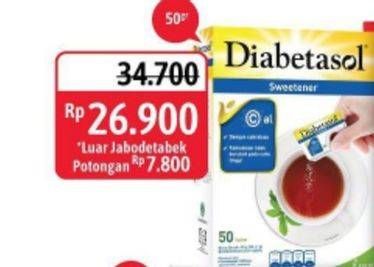 Promo Harga DIABETASOL Sweetener 50 gr - Alfamidi