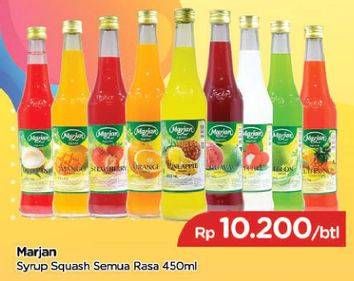 Promo Harga MARJAN Syrup Squash All Variants 450 ml - TIP TOP