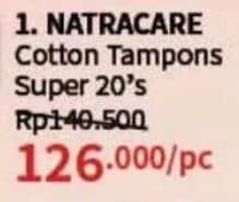 Promo Harga Natracare Cotton Tampons Super Applicator, Super NonApplicator 20 pcs - Guardian