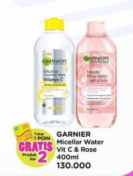 Promo Harga Garnier Micellar Water Vitamin C, Rose 400 ml - Watsons