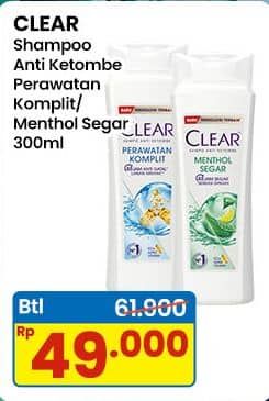 Promo Harga Clear Shampoo Complete Soft Care, Ice Cool Menthol 300 ml - Indomaret