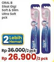 Promo Harga Oral B Toothbrush Soft Slim Ultra Soft 1 pcs - Indomaret