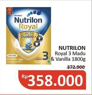 Promo Harga NUTRILON Royal 3 Susu Pertumbuhan Madu, Vanila 1800 gr - Alfamidi