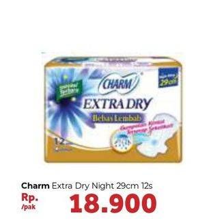 Promo Harga Charm Extra Dry Night Wing 29cm 12 pcs - Carrefour