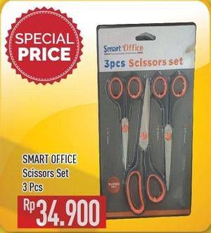 Promo Harga SMART OFFICE Scissors 3 pcs - Hypermart