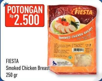Promo Harga FIESTA Smoked Chicken Breast 250 gr - Hypermart