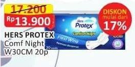 Promo Harga Hers Protex Comfort Night Wing 30cm 20 pcs - Alfamart