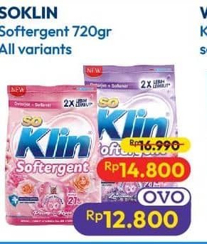 Promo Harga So Klin Softergent All Variants 720 gr - Hypermart