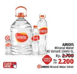 Promo Harga Amidis Air Mineral All Variants 5 ltr - LotteMart