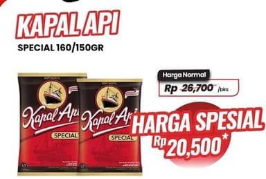 Promo Harga Kapal Api Kopi Bubuk Special 165 gr - Carrefour