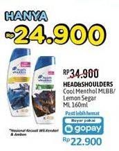 Promo Harga Head & Shoulders Shampoo Cool Menthol Edisi Mobile Legend, Lemon Fresh 160 ml - Alfamidi