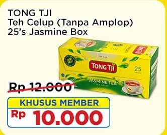 Promo Harga Tong Tji Teh Celup Jasmine Tanpa Amplop per 25 pcs 2 gr - Indomaret