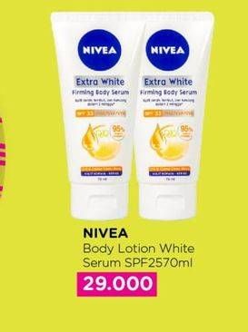 Promo Harga Nivea Body Serum Extra White Firming SPF 33 70 ml - Watsons