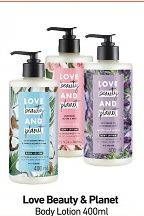 Promo Harga LOVE BEAUTY AND PLANET Body Lotion 400 ml - Carrefour