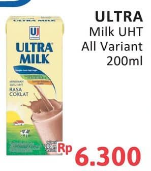 Promo Harga Ultra Milk Susu UHT All Variants 200 ml - Alfamidi