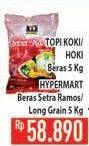 Promo Harga Topi Koki Beras/ Hypermart Beras Setra Ramos, Long Grain/ Hoki Beras 5Kg  - Hypermart