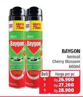 Promo Harga BAYGON Insektisida Spray Cherry Blossom 600 ml - Lotte Grosir