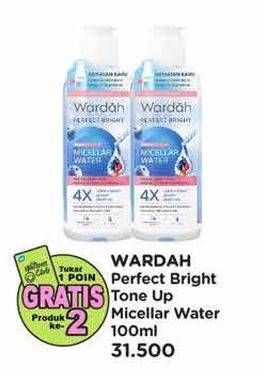 Promo Harga Wardah Perfect Bright Tone Up Micellar 100 ml - Watsons