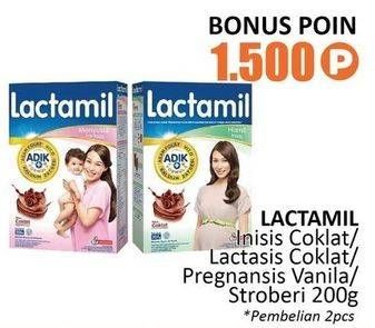 Promo Harga LACTAMIL Inisis Coklat/Lactasis Coklat/Pregnasis Vanila/Stroberi 200g  - Alfamidi