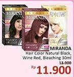 Promo Harga MIRANDA Hair Color Natural Black, Wine Red, Bleaching 30 ml - Alfamidi