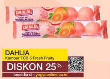 Promo Harga Dahlia Naphthalene Toilet Ball Fresh Fruity 5 pcs - Yogya