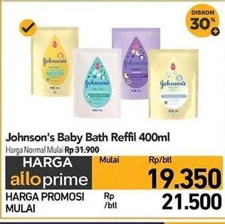 Promo Harga Johnsons Baby Bath 400 ml - Carrefour