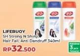 Promo Harga Lifebuoy Shampoo Strong Shiny, Anti Hair Fall, Anti Dandruff 340 ml - Yogya