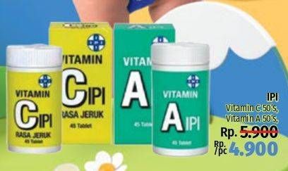 Promo Harga IPI Vitamin C, A 45 pcs - LotteMart