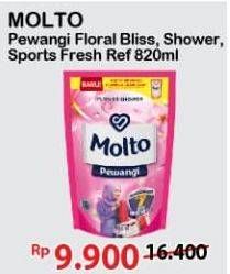 Promo Harga MOLTO Pewangi Floral Bliss, Flower Shower, Sports Fresh 820 ml - Alfamart