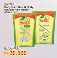Promo Harga ZWITSAL Natural Baby Bath Natural, Rich Honey 450 ml - Indomaret