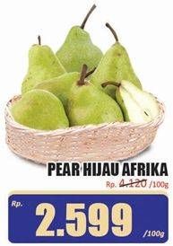 Promo Harga Pear Hijau Afrika per 100 gr - Hari Hari