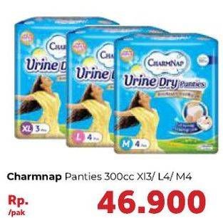 Promo Harga Charmnap Urine Dry Panties 300cc L4, M4, XL3 3 pcs - Carrefour