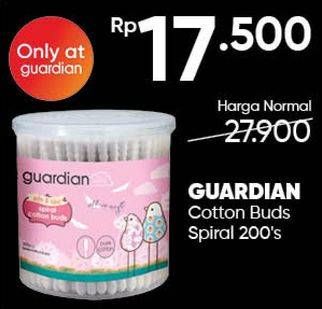 Promo Harga GUARDIAN Cotton Buds Spiral 200 pcs - Guardian