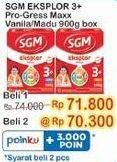 Promo Harga SGM Eksplor 3+ Susu Pertumbuhan Madu, Vanila 900 gr - Indomaret