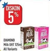 Promo Harga DIAMOND Milk UHT All Variants 125 ml - Hypermart